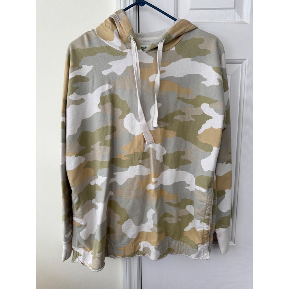 Aerie Oversized Sun washed Camo Hoodie Sweatshirt Relaxed Fit Women's Medium - Picture 2 of 6